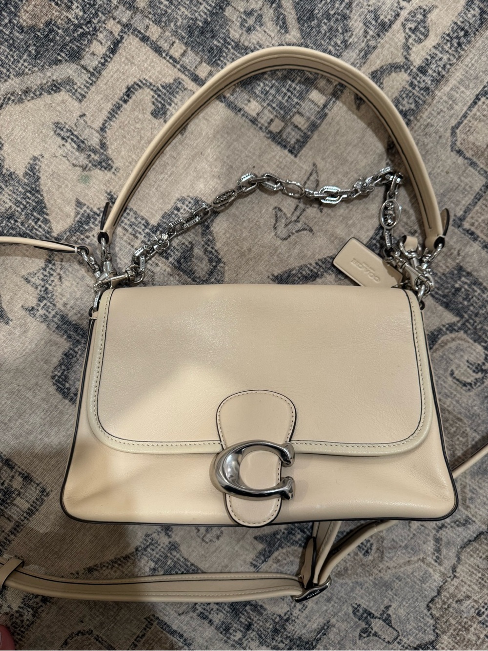 Coach Soft Tabby Shoulder Bag in Ivory - Picture 2 of 9